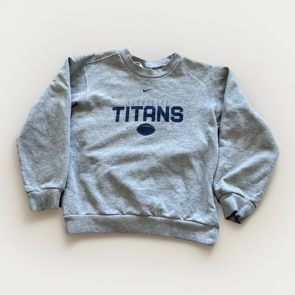 Vintage Tennessee Titans Sweatshirt Youth S Nike Gray Pullover NFL 90s